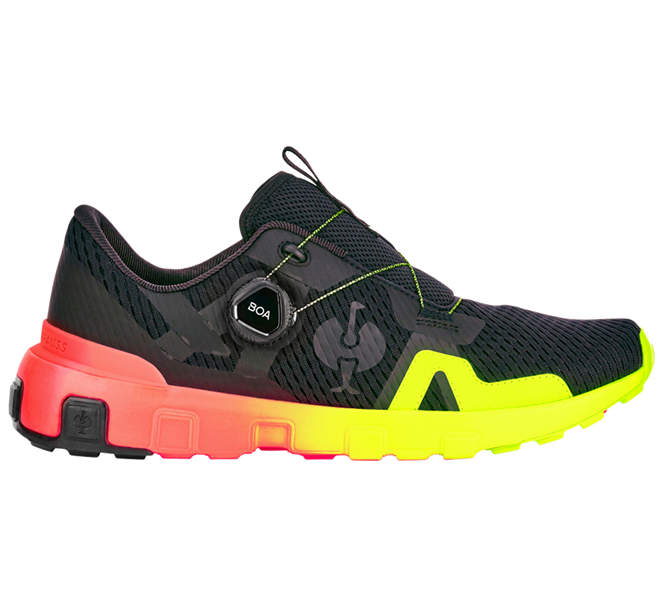 Main view, Other Work Shoes, Allround shoes e.s. Toledo low, black/high-vis red/high-vis yellow