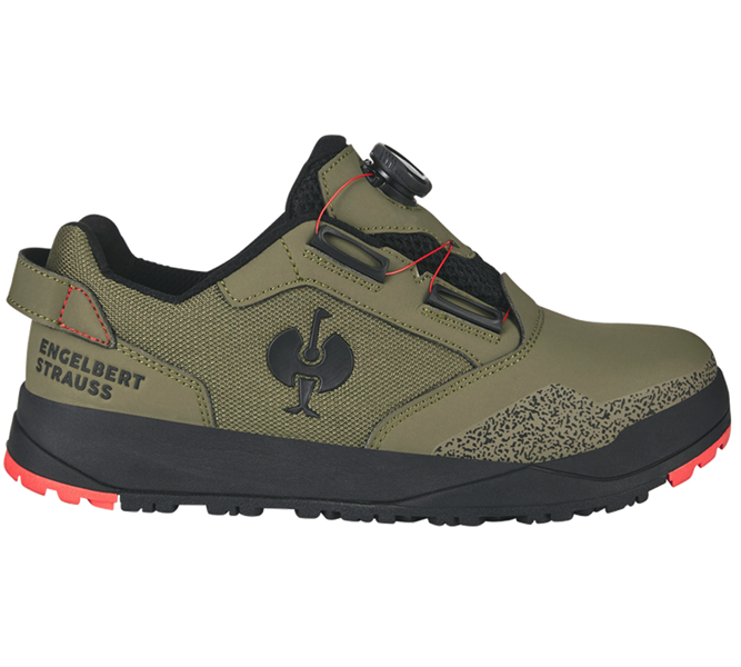 Main view, Footwear, S1 Safety shoes e.s. Nakuru low, stipagreen/solarred
