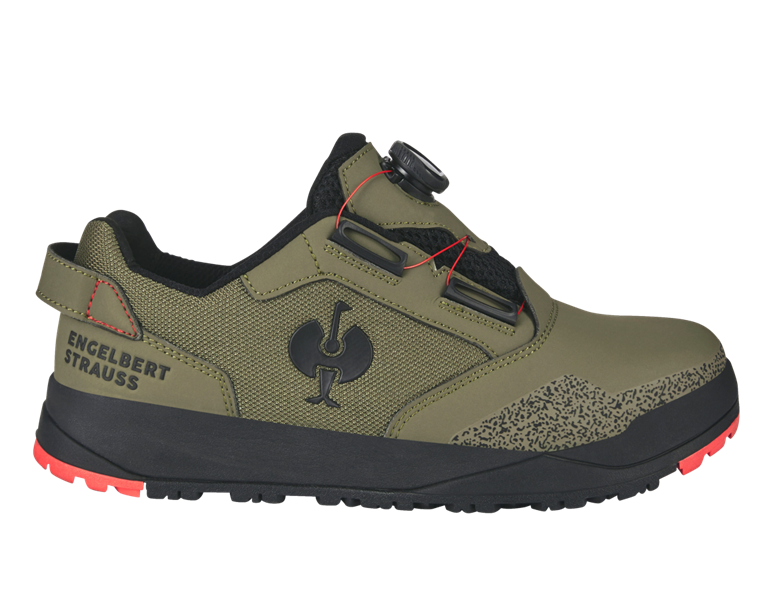 Main view, S1, S1 Safety shoes e.s. Nakuru low, stipagreen/solarred