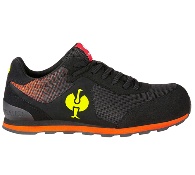 Main view, Footwear, S1 Safety shoes e.s. Sirius II, black/high-vis yellow/red