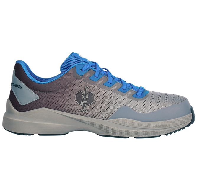 Main view, Footwear, S1 Safety shoes e.s. Padua low, platinum/gentianblue