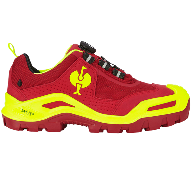 Main view, Footwear, S3 Safety shoes e.s. Kastra II low, red/high-vis yellow