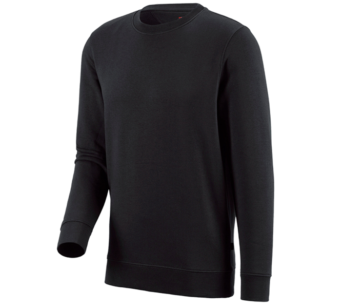 Main view, Clothing, e.s. Sweatshirt poly cotton, black