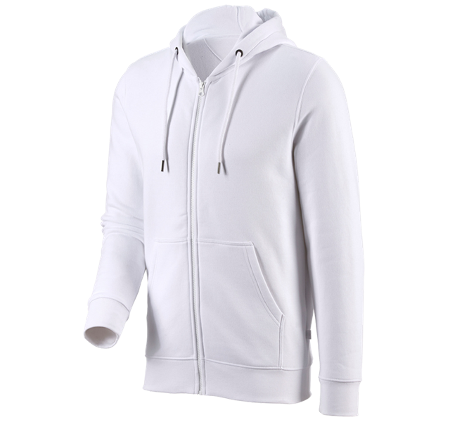 Main view, Medical | Healthcare, e.s. Hoody sweatjacket poly cotton, white