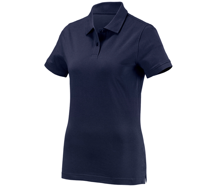 Main view, Clothing, e.s. Polo shirt cotton, ladies', navy