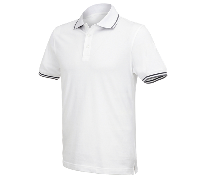 Hovedvisning, Basics, e.s. Polo-Shirt cotton Deluxe Colour, hvid/antracit