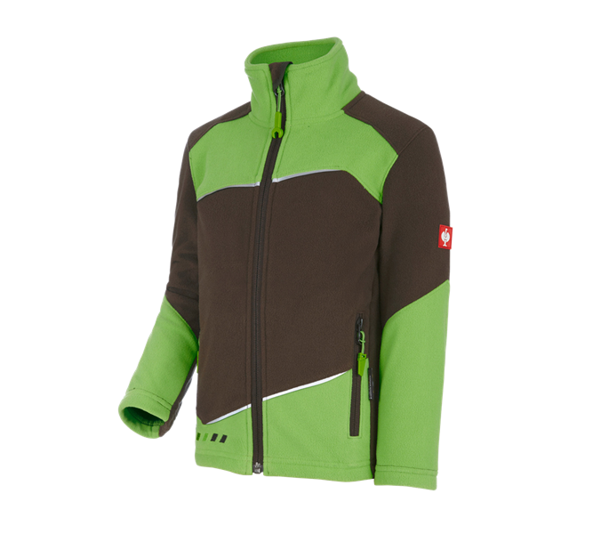 Main view, Jackets, Fleece jacket e.s.motion 2020, children's, chestnut/seagreen