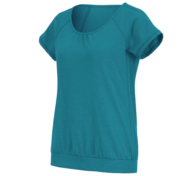 Hovedvisning, T-Shirts, e.s. T-Shirt cotton slub, damer, ocean