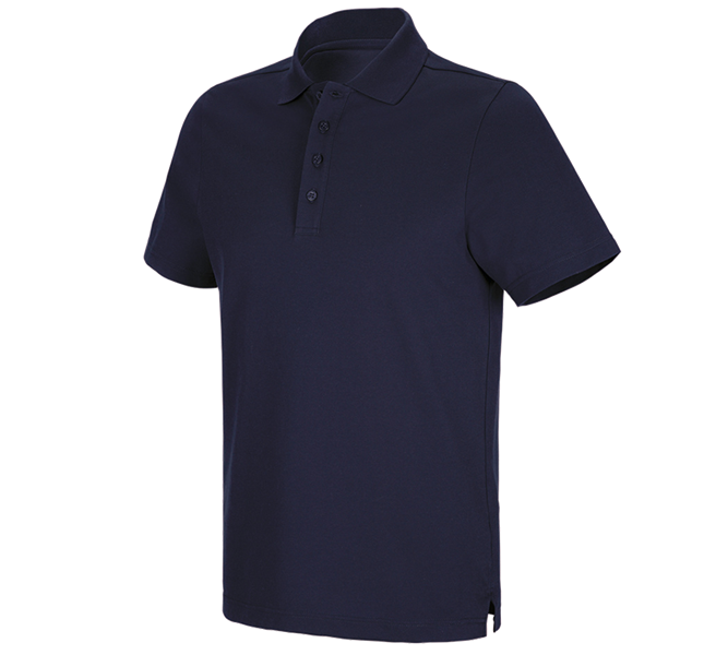 Main view, Clothing, e.s. Functional polo shirt poly cotton, navy