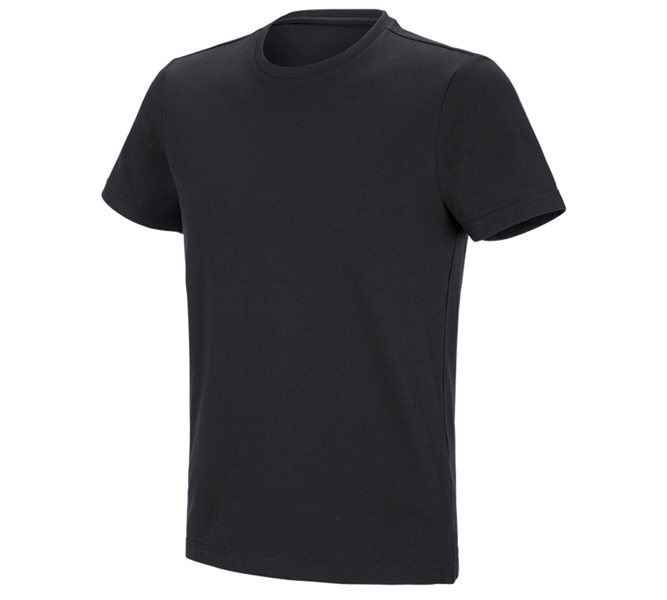 Main view, T-Shirts, e.s. Functional T-shirt poly cotton, black