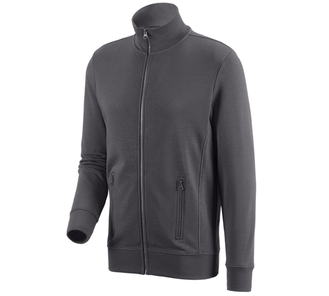 Main view, Basics, e.s. Sweat jacket poly cotton, anthracite