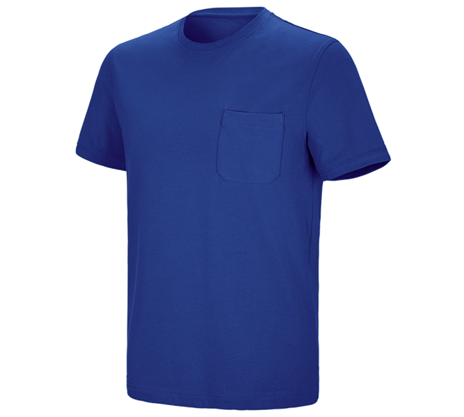 Main view, Topics, e.s. T-shirt cotton stretch Pocket, royal