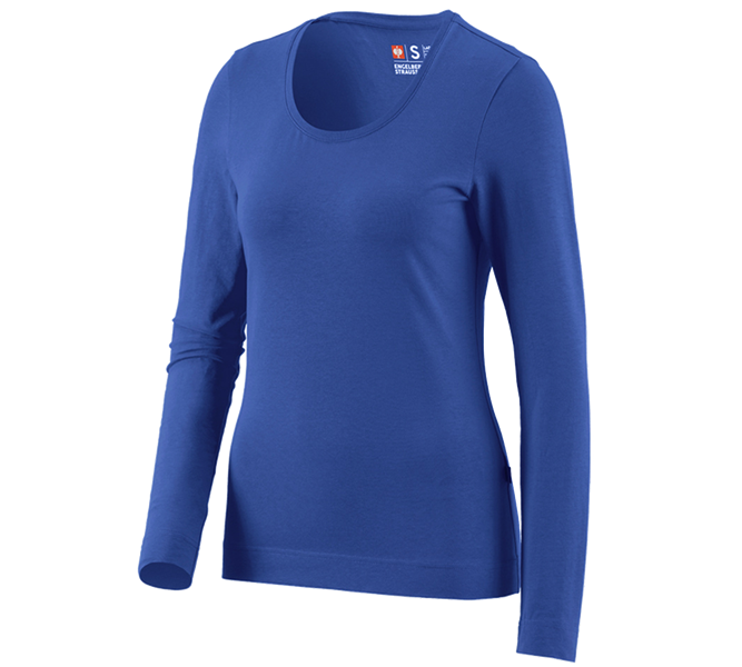 Hovedvisning, Beklædning, e.s. Longsleeve cotton stretch, damer, kornblå