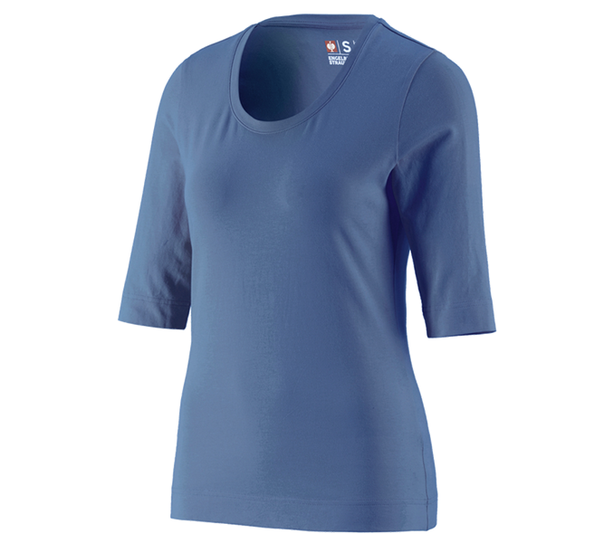 Hovedvisning, T-Shirts, Pullover & Skjorter, e.s. Shirt 3/4-ærmer cotton stretch, damer, kobolt