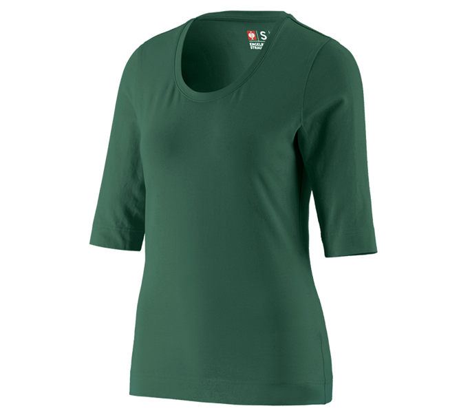 Main view, Gardening / Forestry / Farming, e.s. Shirt 3/4 sleeve cotton stretch, ladies', green