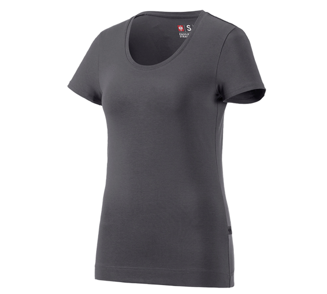 Hovedvisning, Emner, e.s. T-Shirt cotton stretch, damer, antracit