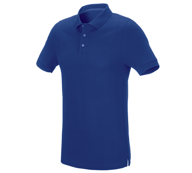 Main view, Plumbers / Installers, e.s. Pique-Polo cotton stretch, slim fit, royalblue