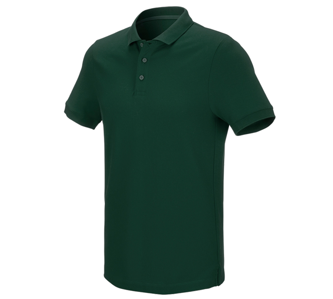 Main view, Clothing, e.s. Pique-Polo cotton stretch, green