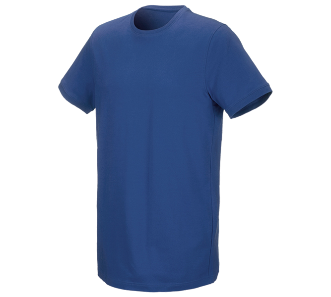 Hovedvisning, T-Shirts, Pullover & Skjorter, e.s. T-shirt cotton stretch, long fit, alkaliblå