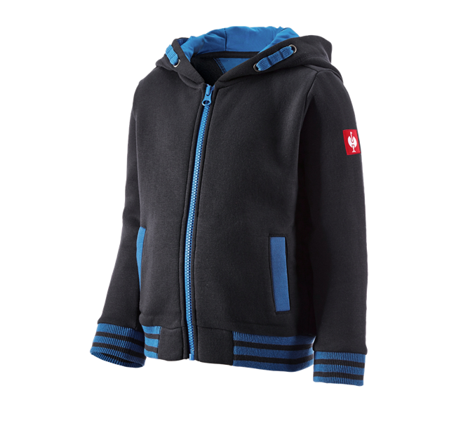 Main view, Clothing, Hoody sweatjacket e.s.motion 2020, children's, graphite/gentianblue
