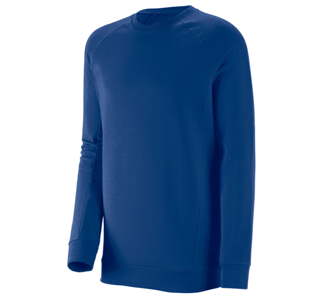 Main view, Topics, e.s. Sweatshirt cotton stretch, long fit, royal