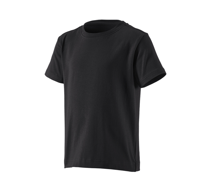 Main view, Basics, e.s. T-Shirt cotton stretch, children's, black