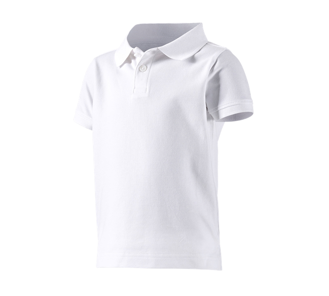 Main view, Clothing, e.s. Polo shirt cotton stretch, children's, white