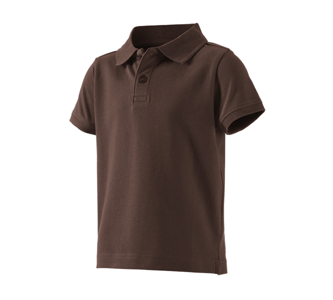 Main view, Shirts | Polos, e.s. Polo shirt cotton stretch, children's, chestnut