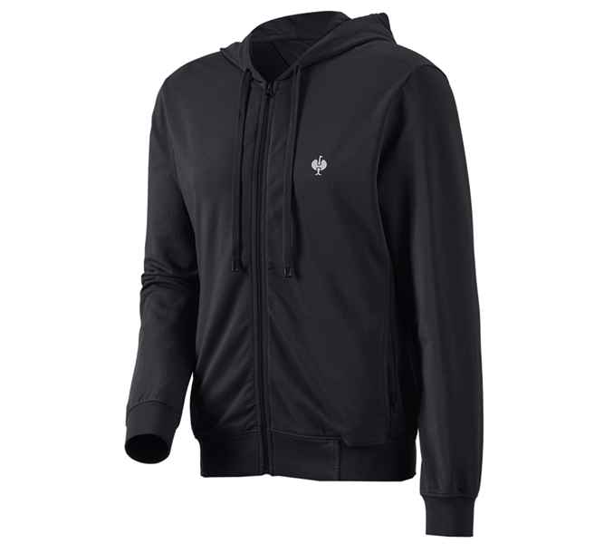 Main view, Clothing, Hooded sweat jacket e.s.motion ten, oxidblack vintage