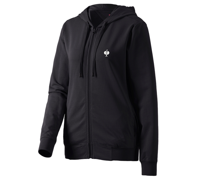 Main view, e.s.motion ten, Hooded sweat jacket e.s.motion ten,ladies', oxidblack vintage