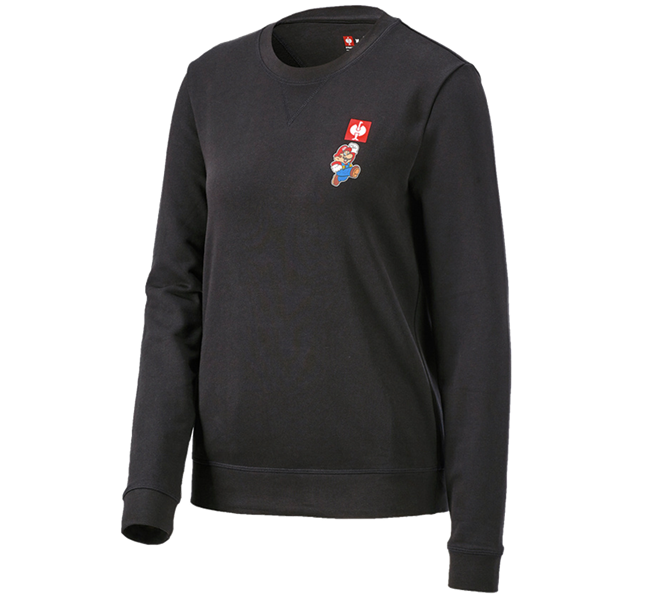 Main view, Shirts, Pullover & more, Super Mario Sweatshirt, ladies', black