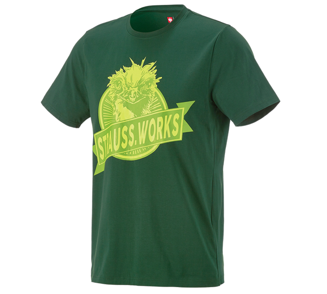 Hovedvisning, T-Shirts, e.s. T-shirt strauss works, grøn