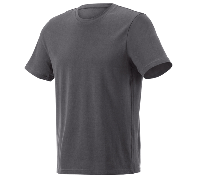 Main view, New Products, e.s. Piqué-T-shirt cotton light, anthracite