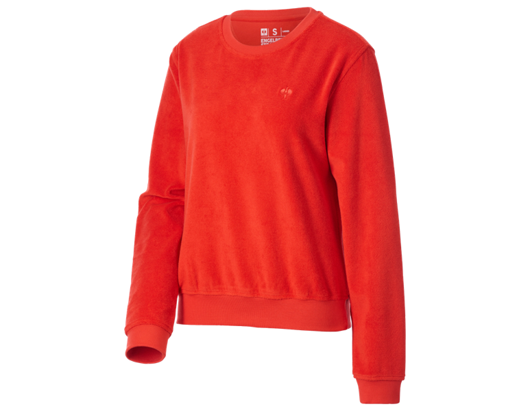 Main view, For friends and family, e.s. Sweatshirt Terry, ladies', straussred