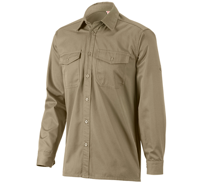 Main view, Clothing, Work shirt e.s.classic, long sleeve, khaki