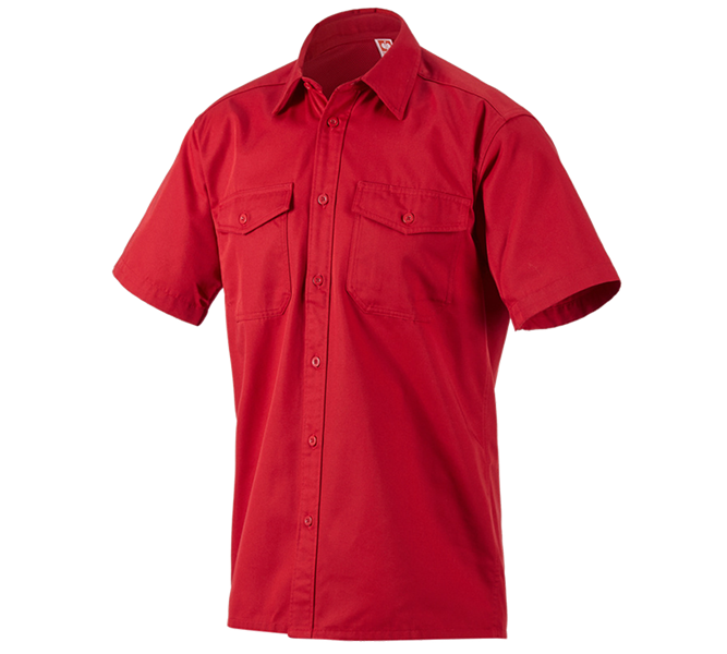 Main view, Men, Work shirt e.s.classic, short sleeve, red