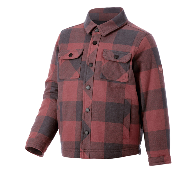 Main view, Clothing, Allseason check shirt e.s.iconic, children's, oxidred/carbongrey