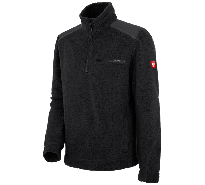 Main view, Shirts, Pullover & more, Faux fur Troyer e.s.roughtough, black