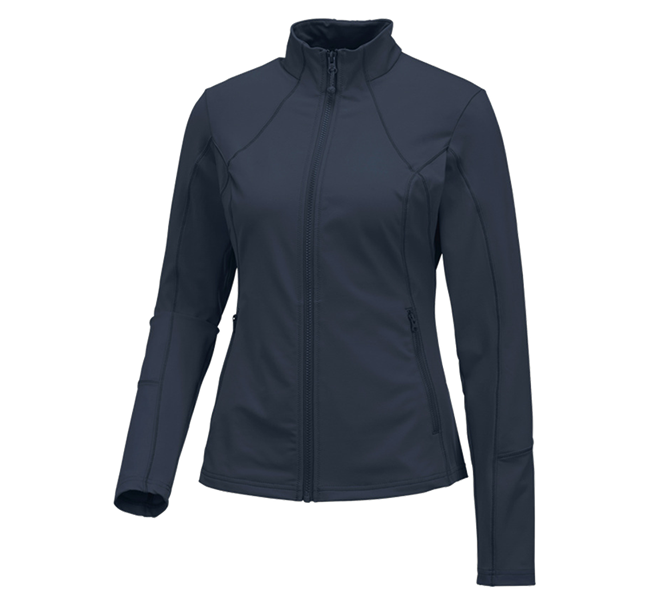 Main view, Clothing, e.s. Functional sweat jacket solid, ladies', pacific