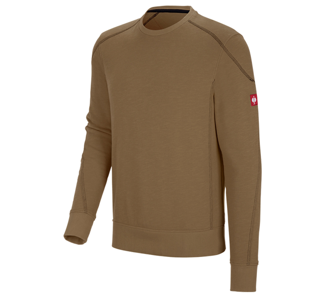 Main view, Topics, Sweatshirt cotton slub e.s.roughtough, walnut