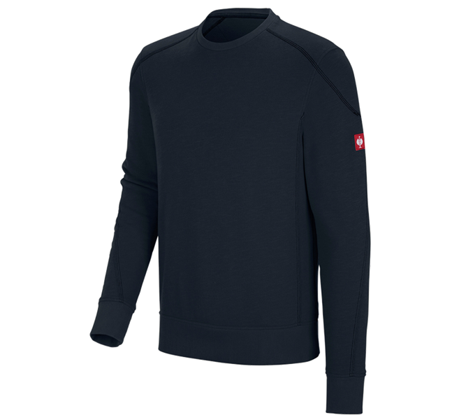 Hovedvisning, e.s.roughtough, Sweatshirt cotton slub e.s.roughtough, natblå
