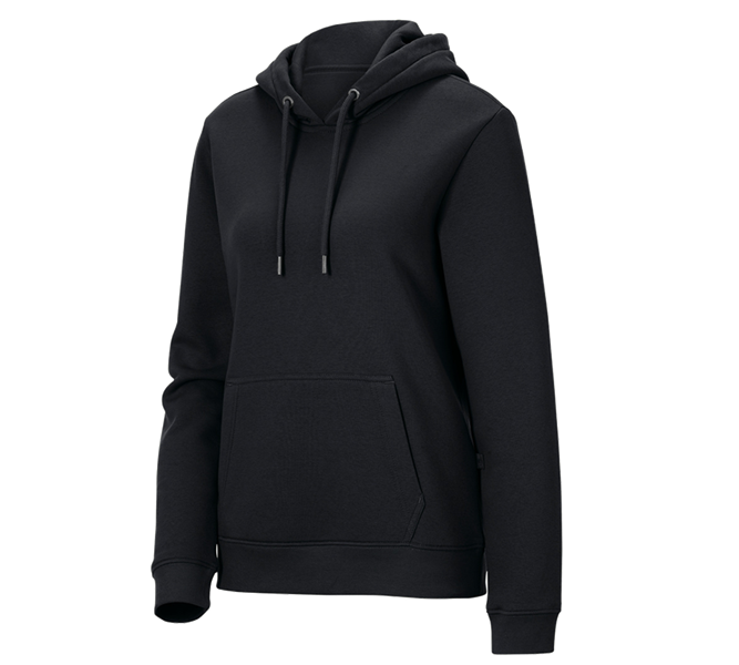 Main view, Clothing, e.s. Hoody-sweatshirt poly cotton, ladies', black