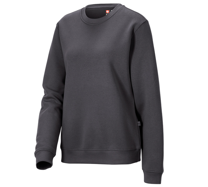 Main view, Hospitylity | Catering, e.s. Sweatshirt poly cotton, ladies', anthracite