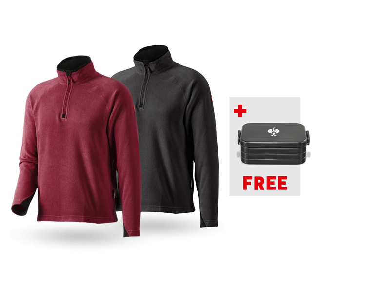 Main view, Combo-Sets, SET: 2x Microfleece troyer dryplexx® micro, bordeaux