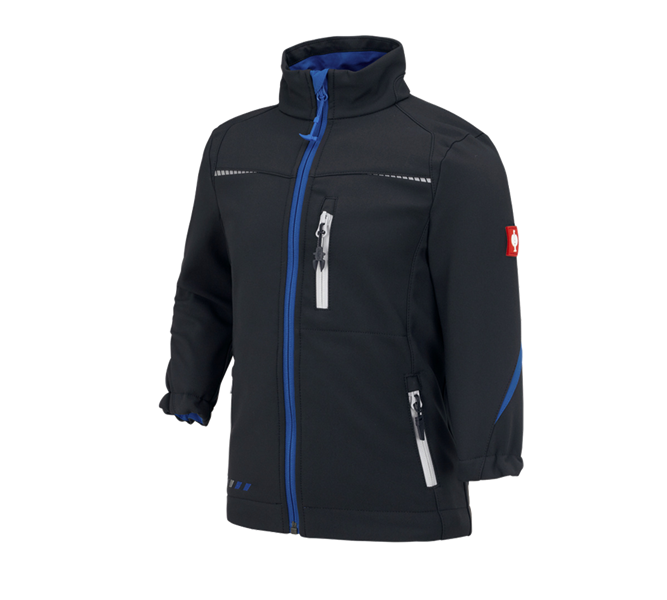 Main view, Jackets, Softshell jacket e.s.motion 2020, children's, graphite/gentianblue