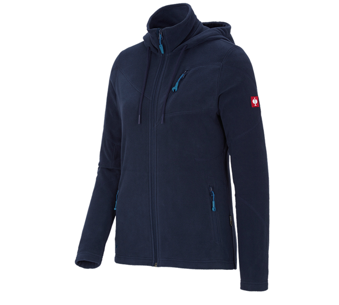 Hovedvisning, VVS-installatør / Blikkenslager, Hættefleecejakke e.s.motion 2020, damer, mørkeblå