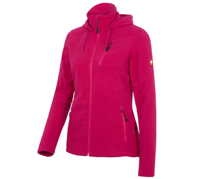 Main view, Clothing, Hooded fleece jacket e.s.motion 2020, ladies', berry