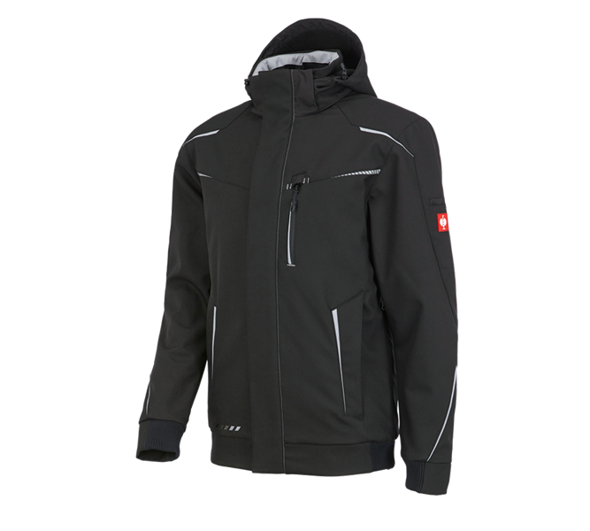 Main view, Clothing, Winter softshell jacket e.s.motion 2020, men's, black/platinum