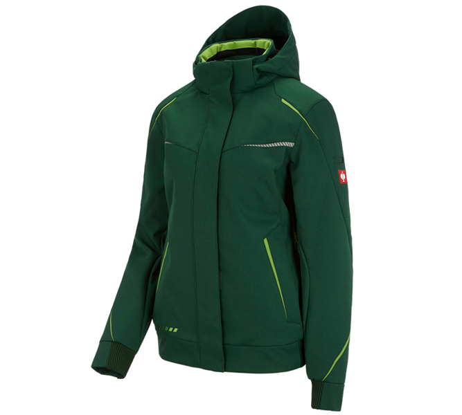 Main view, Topics, Winter softshell jacket e.s.motion 2020, ladies', green/seagreen