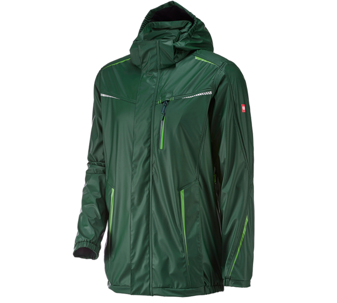 Main view, e.s.motion 2020, Rain jacket e.s.motion 2020 superflex, green/seagreen